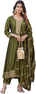 Kaari Women's Embroidered Kurta Set with Dupatta - Festive Kurta Set for Women Polyester Blend Price In India