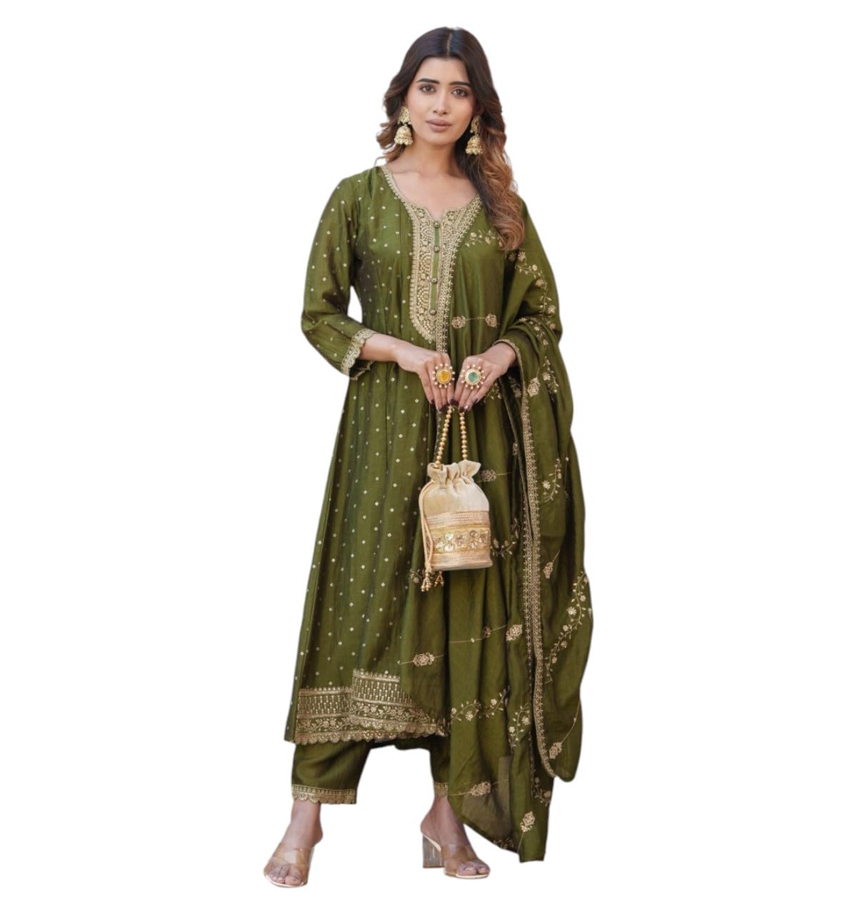 Kaari Women's Embroidered Kurta Set with Dupatta - Festive Kurta Set for Women Polyester Blend - Review, Price and Buying Guide