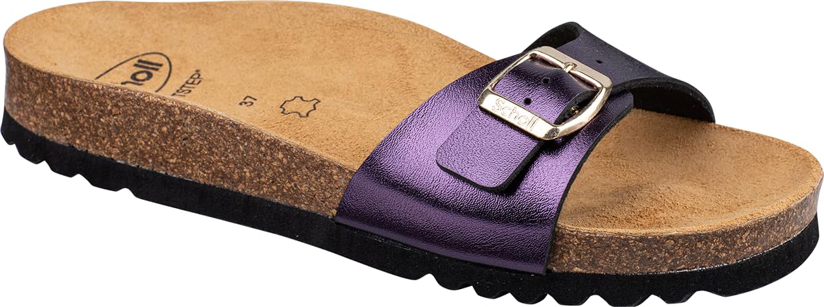 Scholl Women's Estelle Sandal, purple, 6 UK