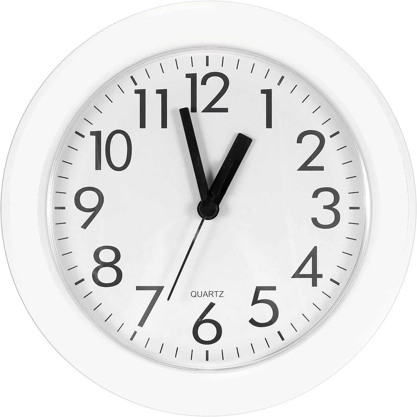 PATIKIL 8 Inch Wall Clock, Quartz Battery Operated Silent NonTicking Round Wall