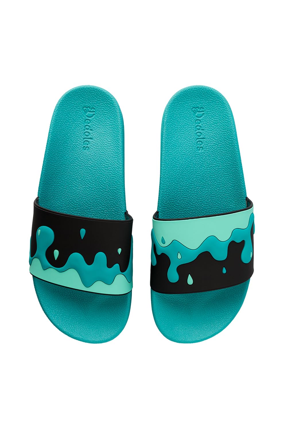 Dedoles Badeschuhe & Hausschuhe Damen Herren & Kinder Badesandalen lustige Designs Bücher Kaffee Party Pizza Fuchs Bär Lama Wolken Geschenk