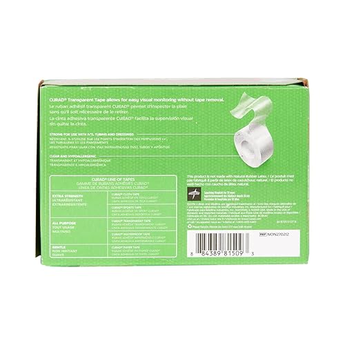 Miniatura 5 de Cinta de plástico transparente Curad Tear-to-Fit, rollo de 12 pulgada x 10 yardas, caja de 24