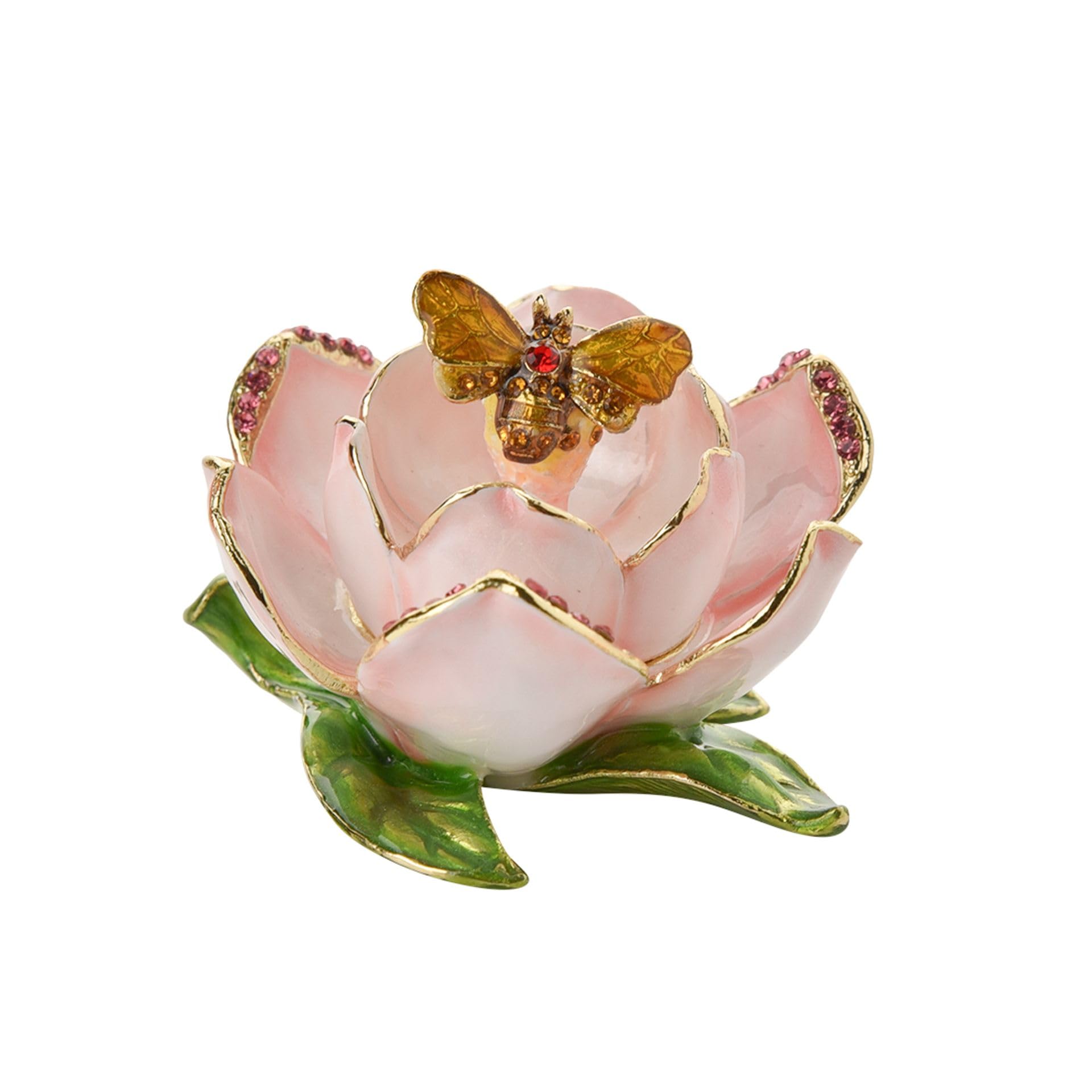 Widdop Stratton Trinket Box by Treasured Trinkets - Roselily Design - Jewellery Storage Organiser Ornament - Gift for Mum Her Mother's Day Birthday Loved One Present