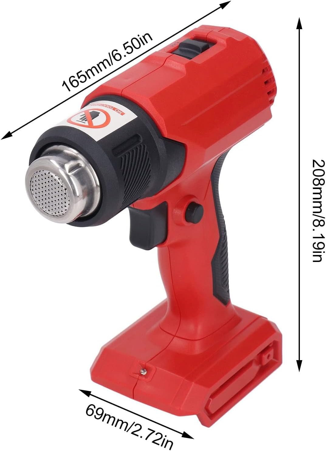 Cordless Heat Gun, Professional Hot Air Gun Kit, with 4 Nozzles, 300℃~580℃ Temperature Settings, for Crafts, Shrinking PVC, Stripping Paint