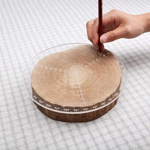 Miniatura 8 de Brújula de búsqueda central redonda de 11.811 in11.8 pulgadas para tornos de madera, trabajo de torno de trabajo acrílico transparente diámetro de