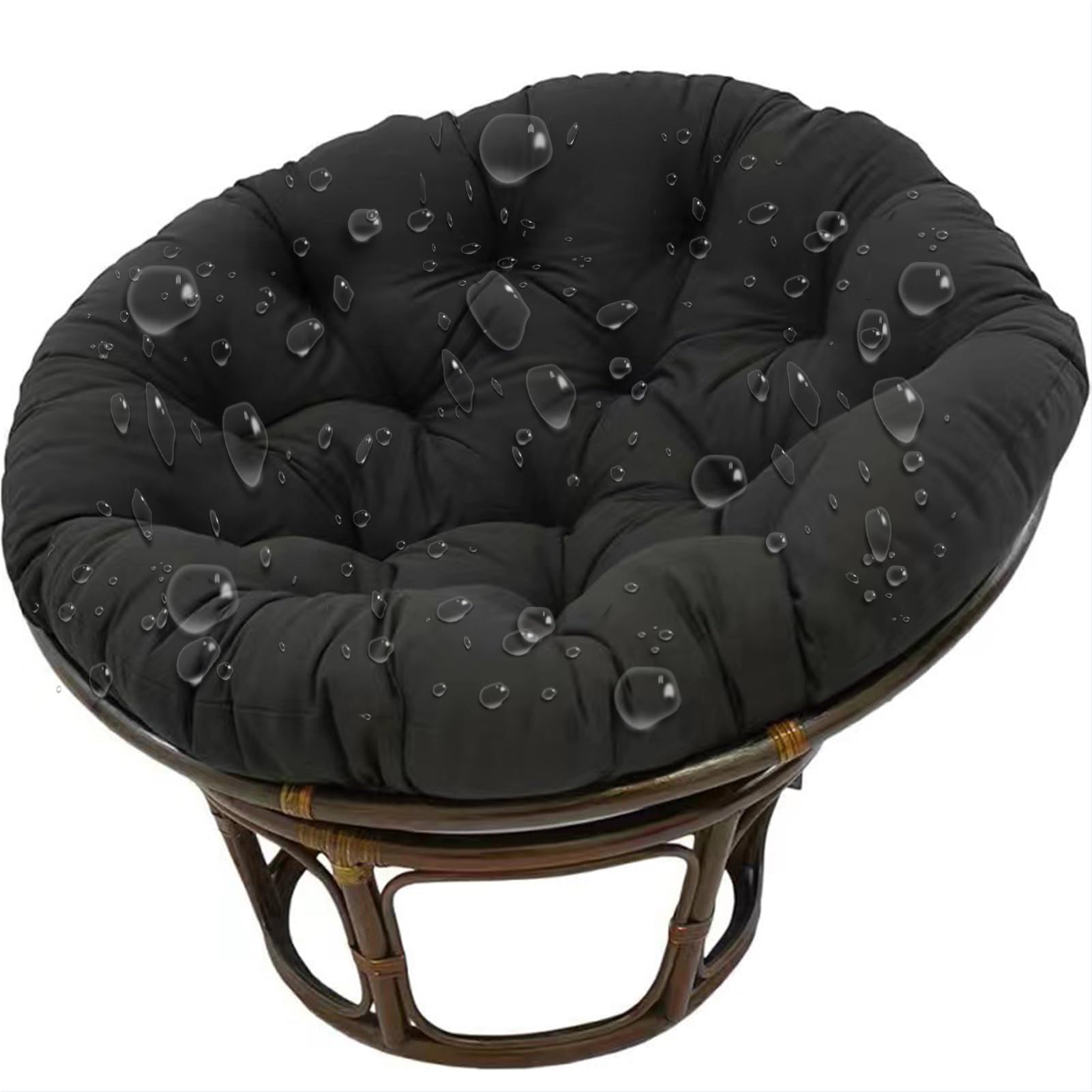 Aocase No13 Egg Chair Cushion Replacement, Papasan Round Chair Cushions Waterproof Soft Hanging Basket Swing Chair Cushion Comfortable Wicker Rocking Rattan Hammock Pad For Outdoor Patio Garden,,90*90Cm