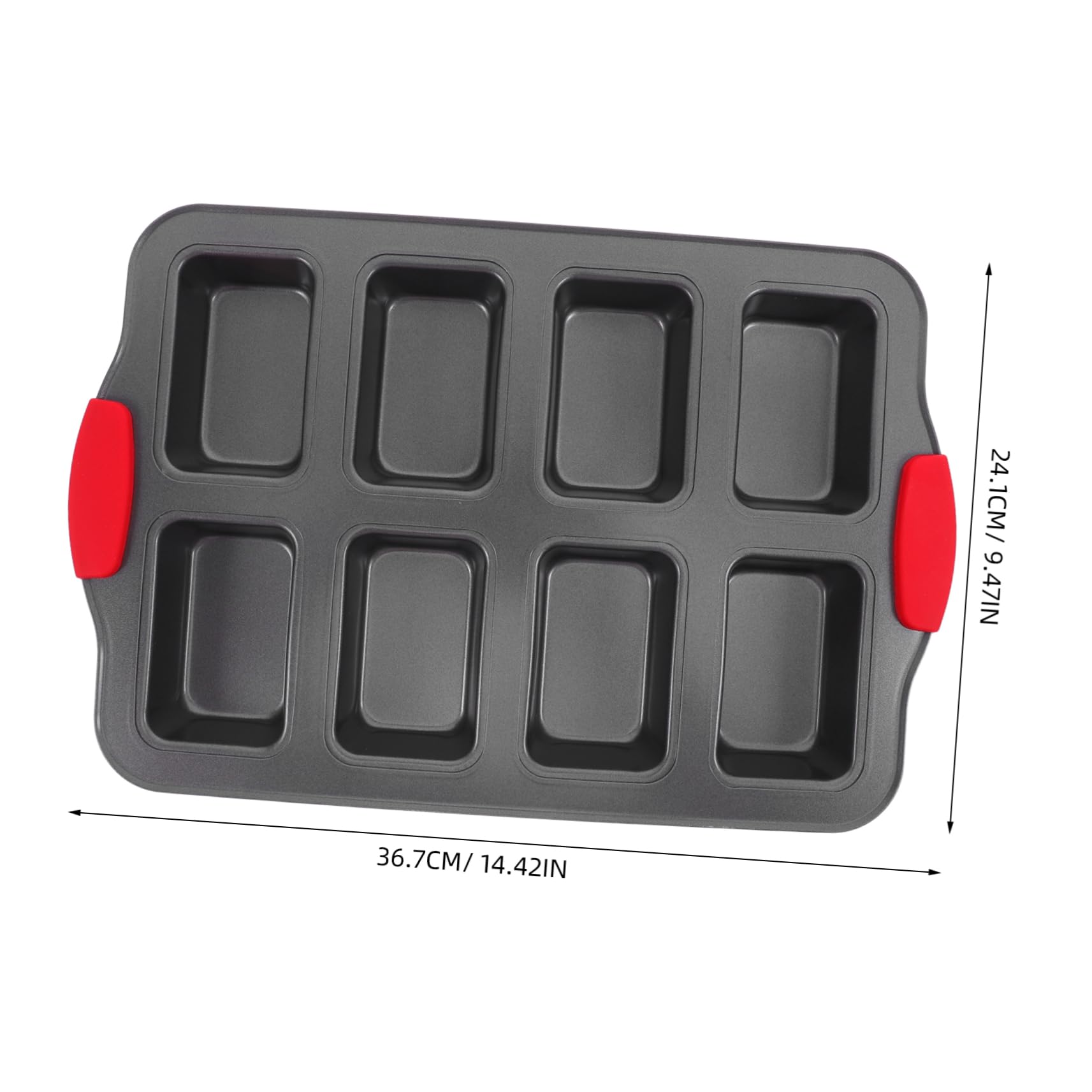 STOBAZA Stainless Steel Rectangle Cake Mold with Non Stick Cavities Versatile Baking Pan for Uniform Baking for Home Bakers and Professionals for Bread and Cakes