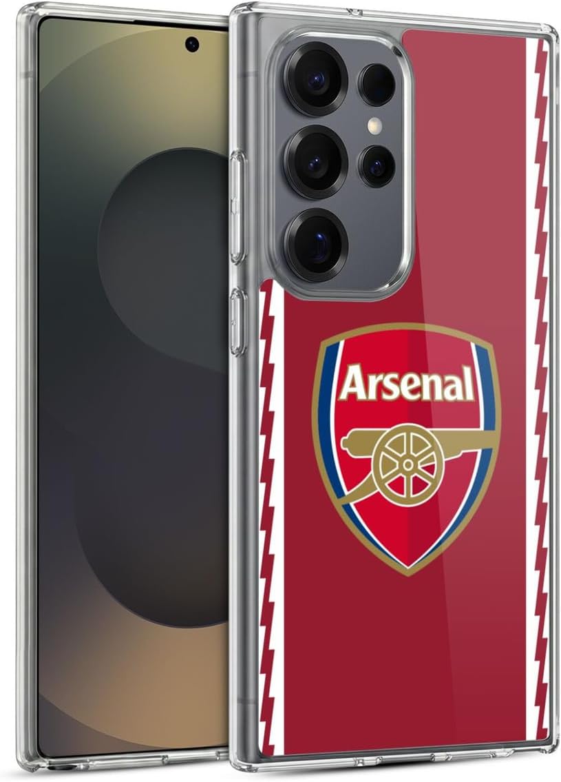 Head Case Designs Officially Licensed Arsenal FC Home 2022/23 Crest Kit Gel Case [Military Grade Protection] Compatible with Samsung Galaxy S25 Ultra and Compatible with MagSafe