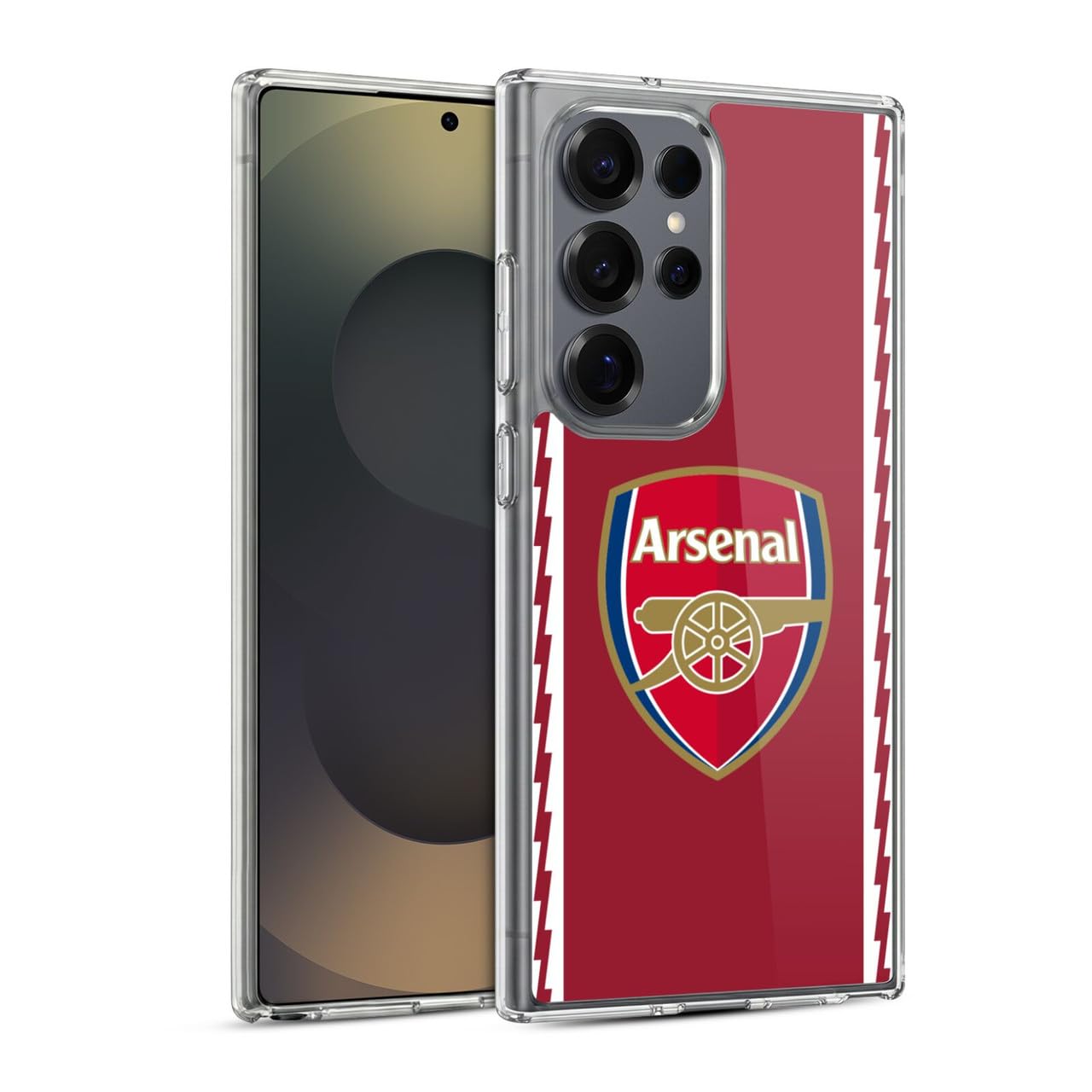 Head Case Designs Officially Licensed Arsenal FC Home 2022/23 Crest Kit Gel Case [Military Grade Protection] Compatible with Samsung Galaxy S25 Ultra and Compatible with MagSafe