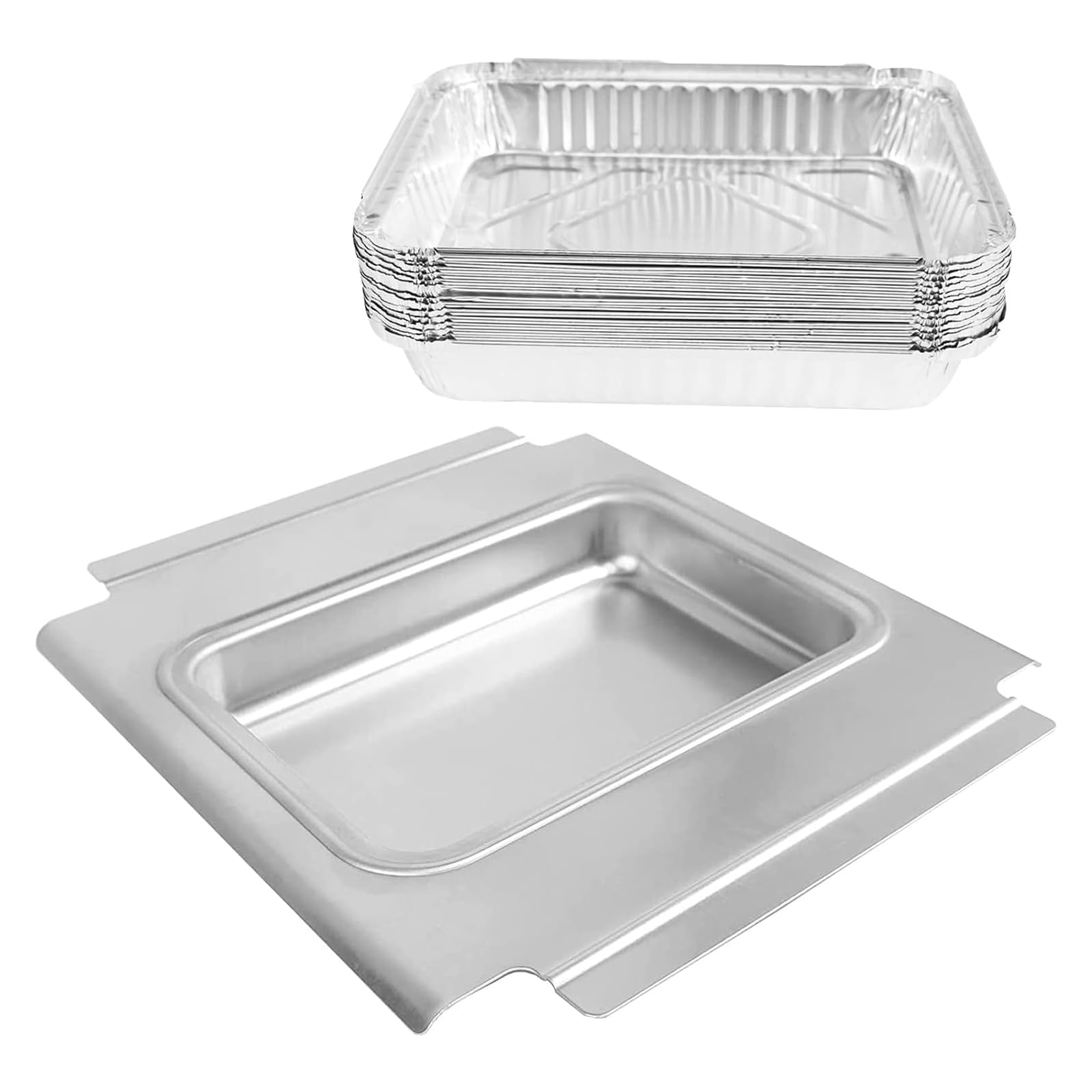 GFTIME Bac d'égouttement pour barbecue Weber Q200 Q300 Serie avec 15 inserts aluminium