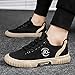 Men's Fashionable Canvas Shoes, Suitable for All Seasons, for Hiking, Jogging and Sports Activities. Comfortable, Solid and Breathable. (Black,10)