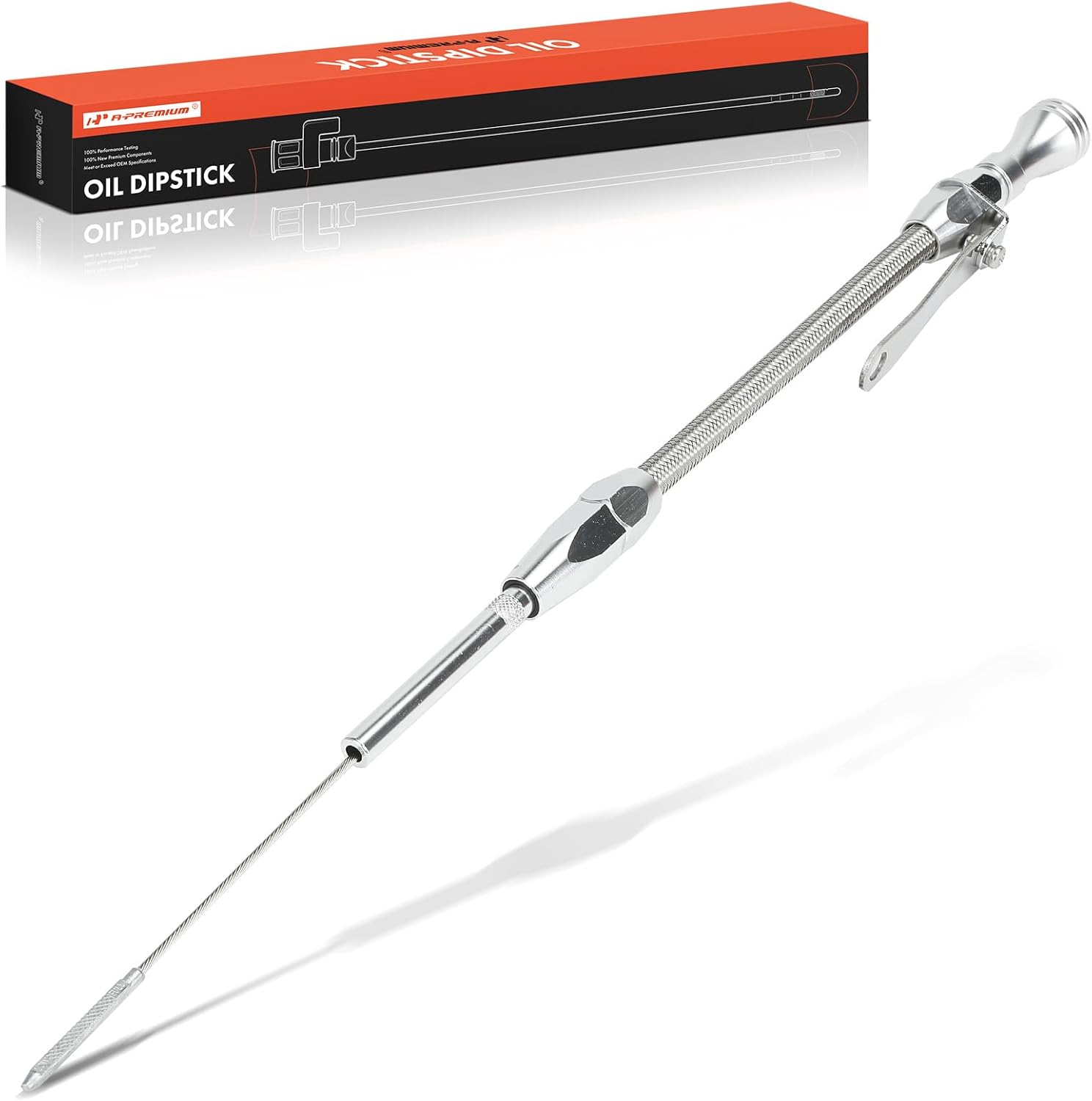 A-Premium Small Block Engine Oil Dipstick Compatible with Chevrolet Camaro & Pontiac Firebird, 1967 1968 1969, Engine Oil Measuring Rod Dip Stick