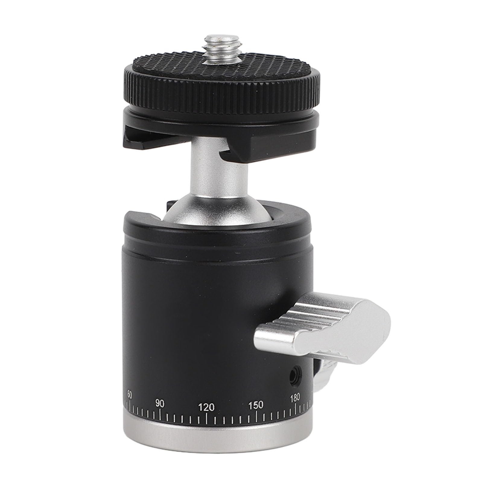 Mini Testa a Sfera, Testa a Sfera Panoramica Girevole a 360 Gradi per Treppiede per Fotocamera con Attacco per Slitta Fredda con Vite da 1/4 di Pollice, Carico 3 Kg, per