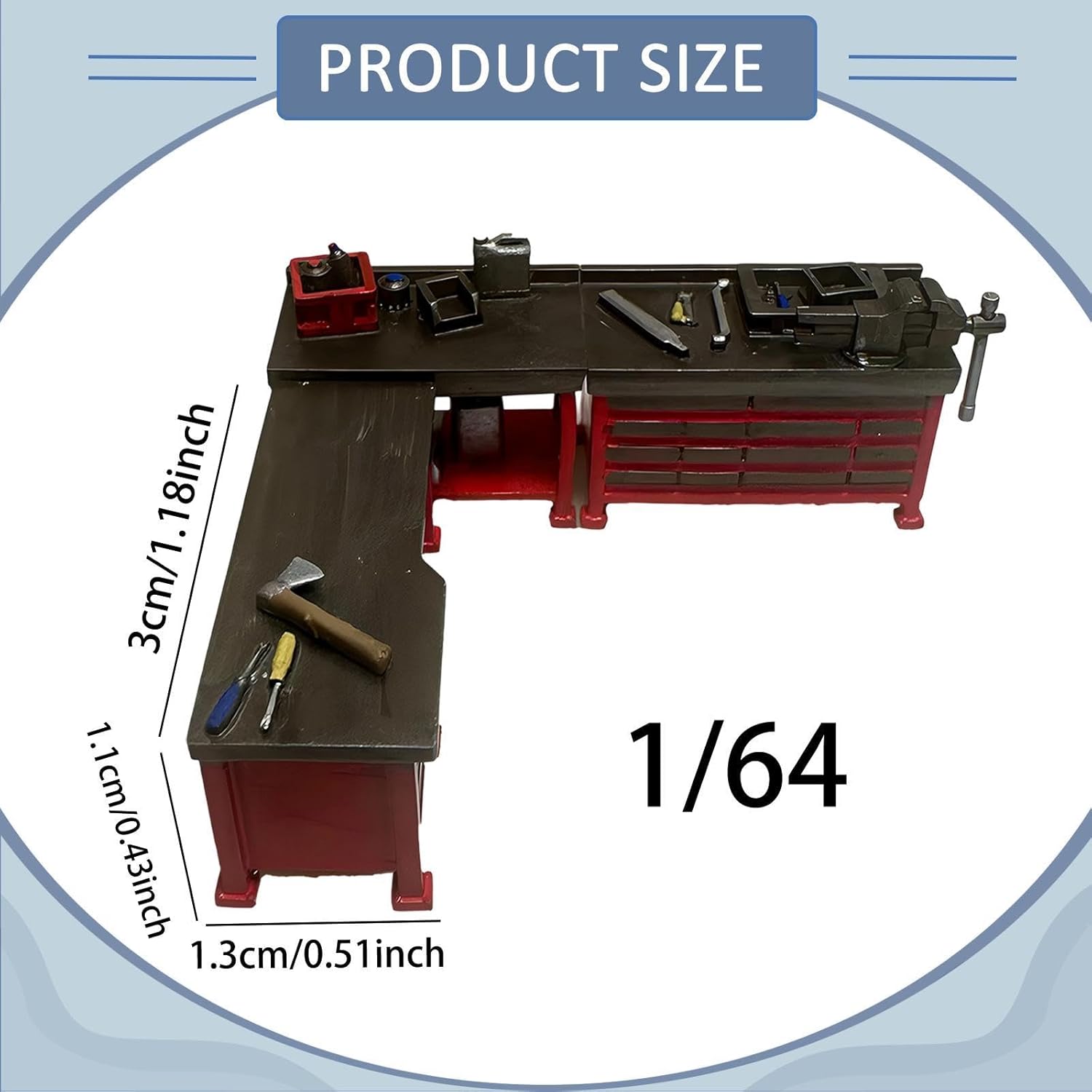 1/64 Diorama Car Repair Workbench Ornament Compact Mechanic Shop Accessories Style C Dolls & Bears|Dollhouse Miniatures|Furniture & Room Items