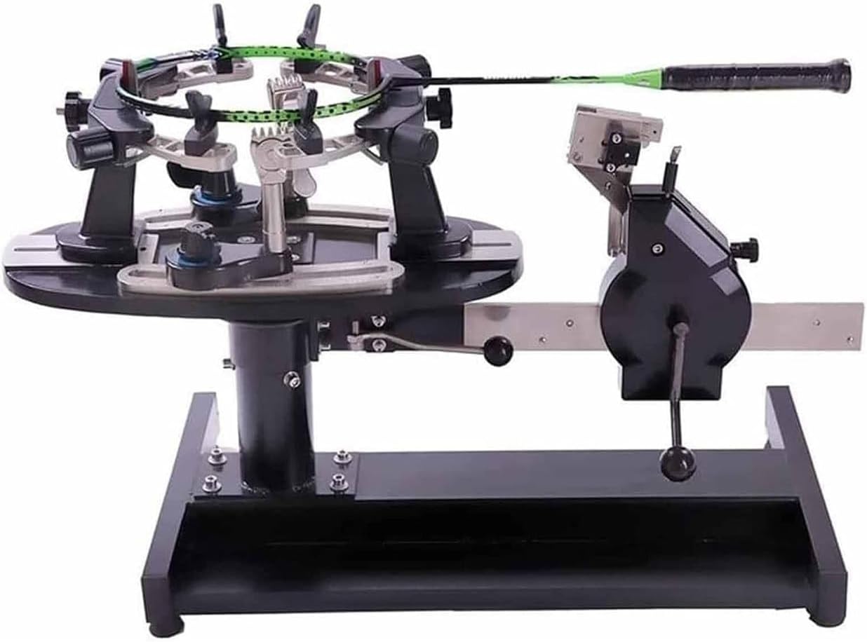 360° Dual Purpose Stringing Machine for Badminton and Tennis - Anti-Slip Durable Pull Wire Restring Tools with Racquet Rotation Feature