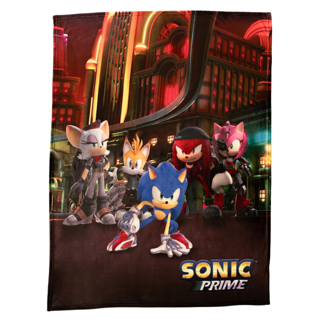 Couvre-lit Sonic The Hedgehog Prime ultra doux soyeux 116x152 cm