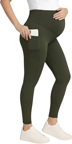 Motherhood Maternity Women's Over The Belly Workout Activewear Pregnancy Legging