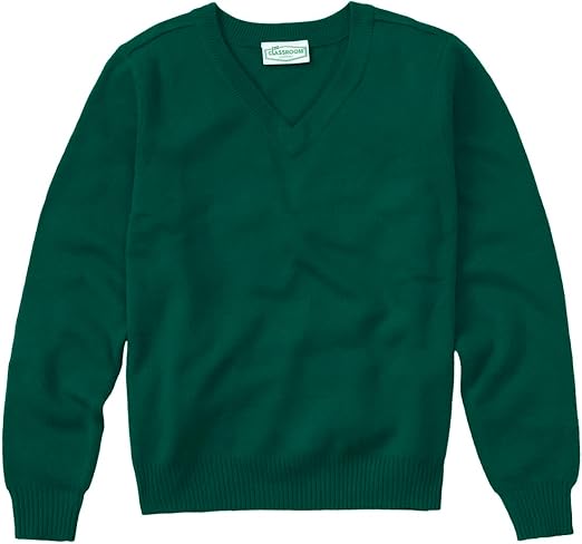 Classroom School Uniforms Big Kid Long Sleeve V-Neck Sweater 56702
