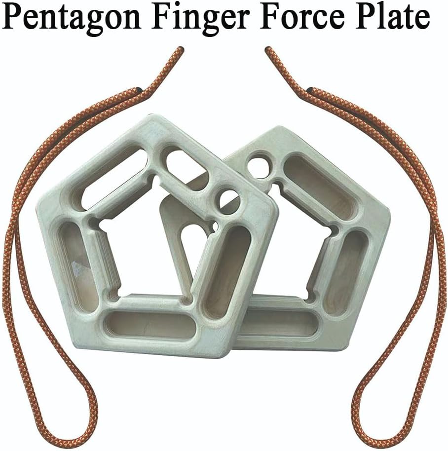 Climbing FingerBoards, Wooden Pure Birch, Finger Training Climbing, Portable Suspension Pull-ups, Pentagonal Finger Boards, Light Brown