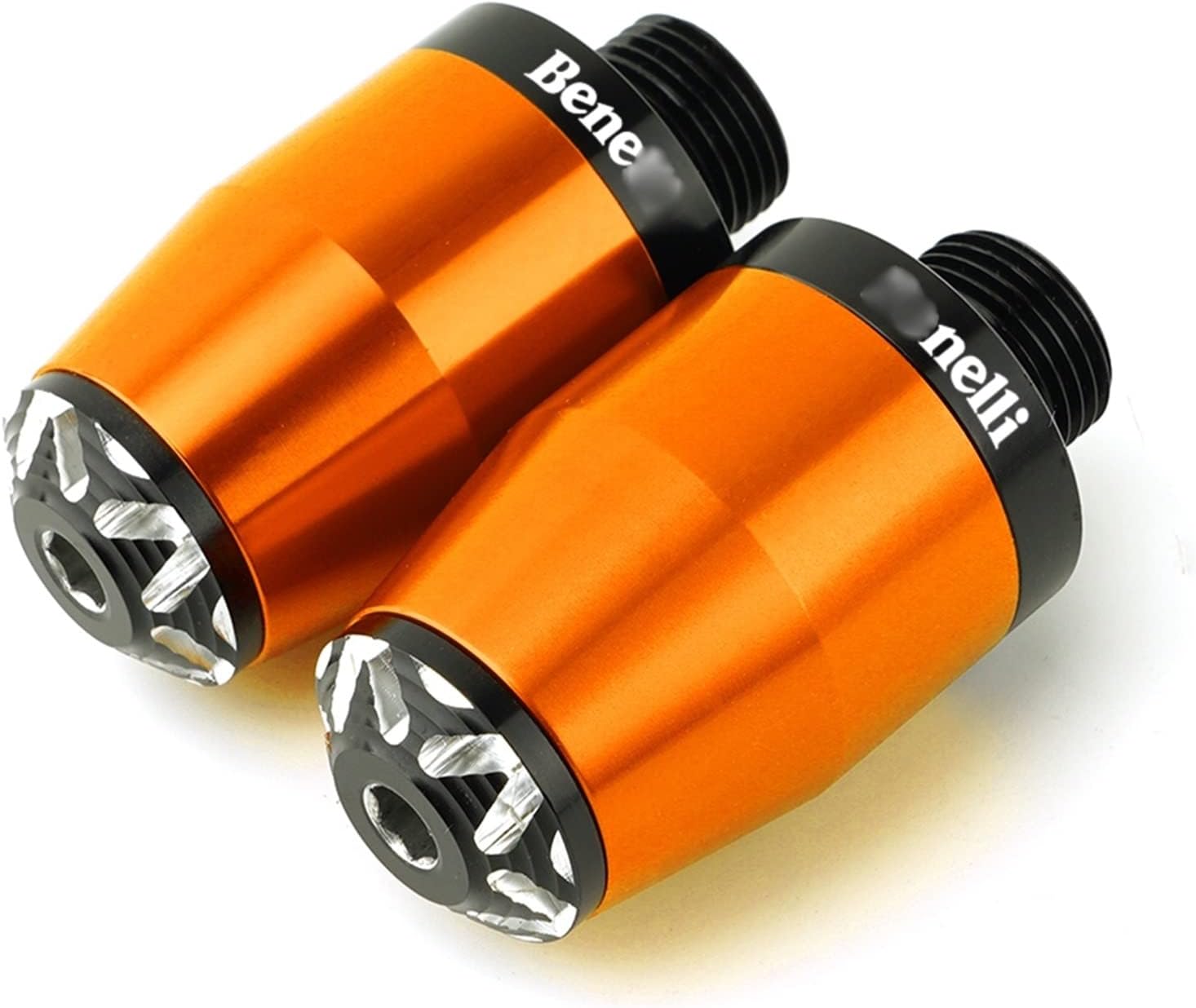 Handlebar Plug for Benelli 502C 302S 752S Leoncino 500 TNT BN 600 300 250 600i 302 Motorcycle Handlebar End Aluminum Handle Bar End Caps Balanced Plug Grips Cap with Logo (Color : Orange)