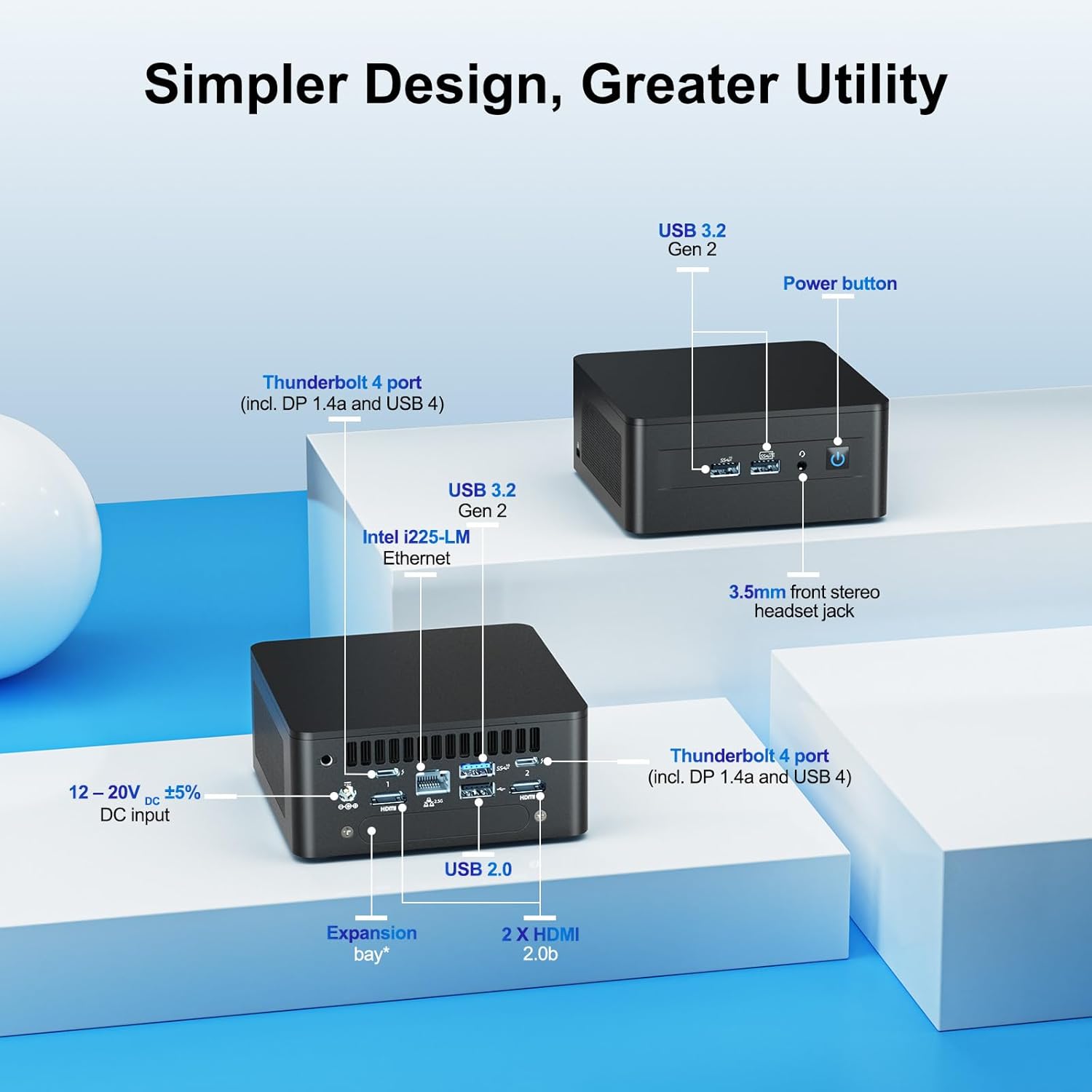 (ASUS NUC)Intel NUC 12 Pro Mini Desktop Computer, Intel Core i5-1240P Mini PC(12C/16T, Up to 4.4GHz)16GB DDR4 RAM & 256GB PCIe 4.0 NVMe SSD, Iris XE Graphics,WiFi6E/BT5.3/8K/2xThunderbolt4/Win 11Pro
