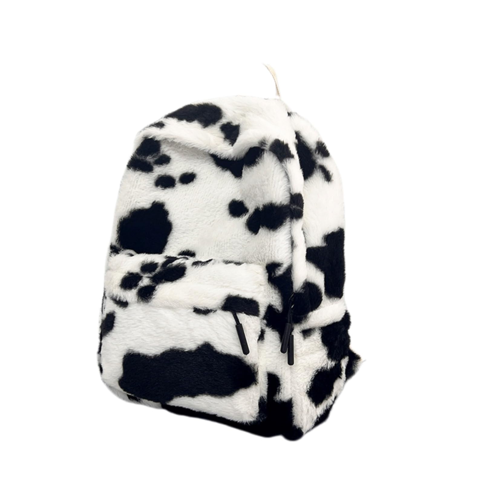 Zaino da Viaggio Nero Scheda Zipper Tasca Anteriore Luce Daypack per Studente Street Viaggi Casual-s-Grain