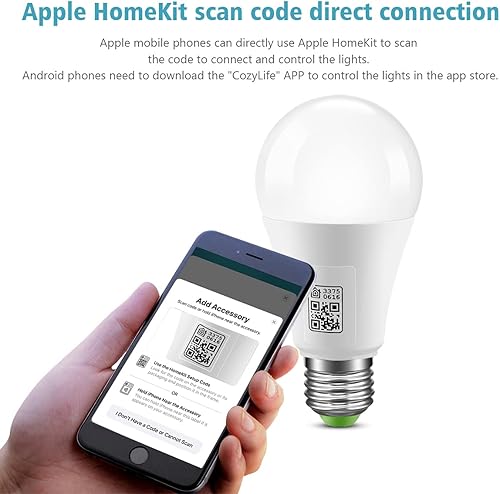 Miniatura 2 de Gaoducash Bombillas inteligentes bombilla LED WiFi, bombillas inteligentes WiFi funcionan con Apple Homekit, Alexa, Google Home y Siri, bombilla