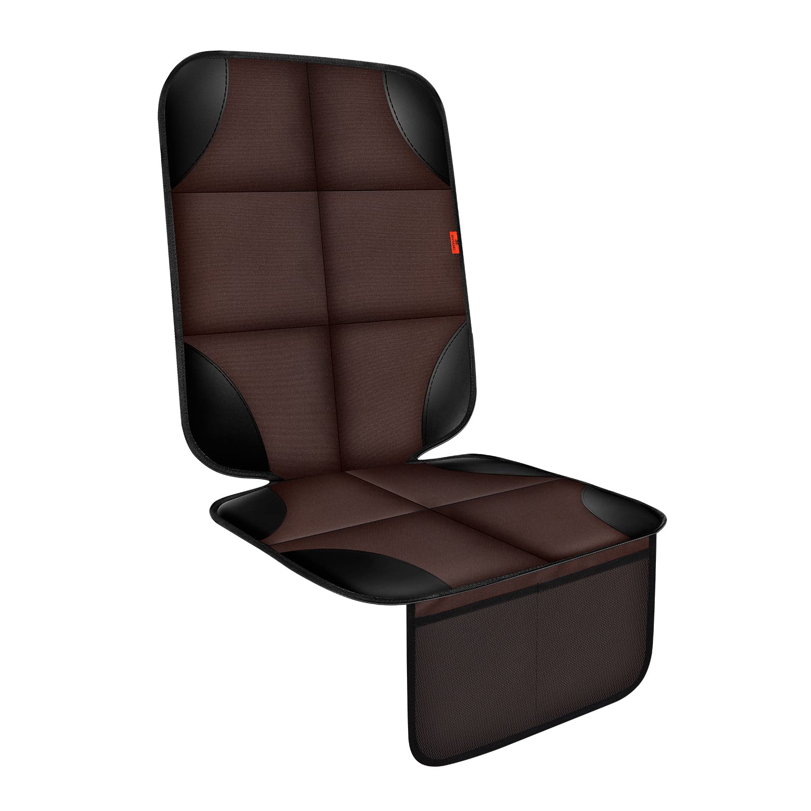 Photo 1 of XHYANG Car Seat Protector 1 Pack Car Seat Cushion Mat Thickest Padding,Waterproof 600D Fabric Car Seat Covers for Non-Slip Backing Mesh Pockets for Baby and Pet (Brown, 1 Pc)