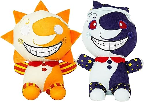 ULTHOOL FNAF - Figura de payaso para el atardecermoondrop de peluche, regalo para niños fanáticos (2 piezas Sundrop Moondrop)