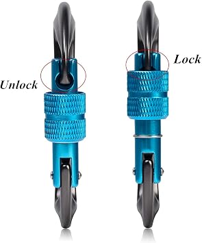 STURME 12kN (2697 lbs) Heavy Duty Locking Carabiner Clips for Outdoor, Camping, Hiking, Securing Pets, Hammock, Dog Leash Harness