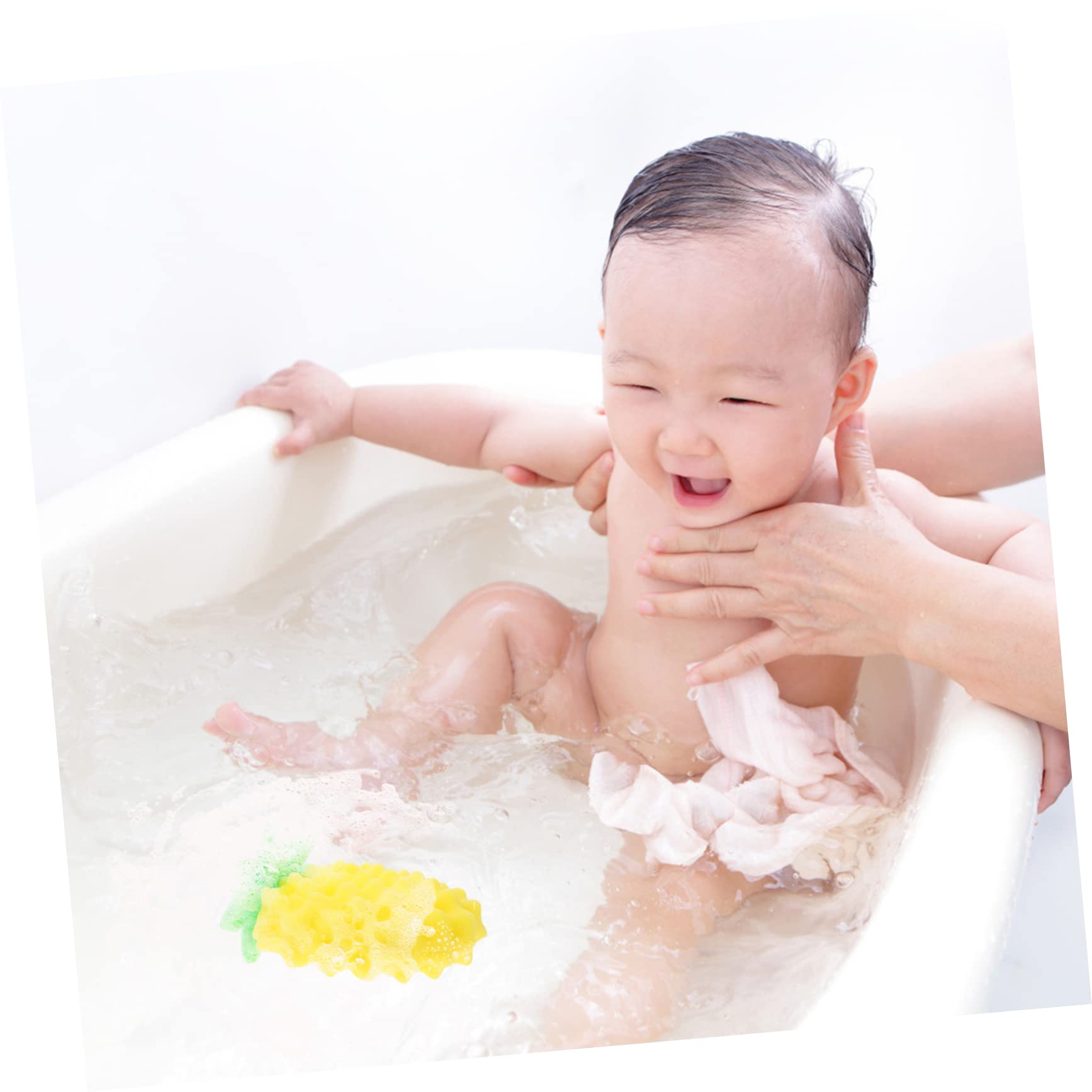 PLAFOPE Spugna Da Bagno Per Bambini Con Motivo Ananas Facile Da Pulire Scrub Per Il Corpo Per Bambini Piccoli Sicura Per