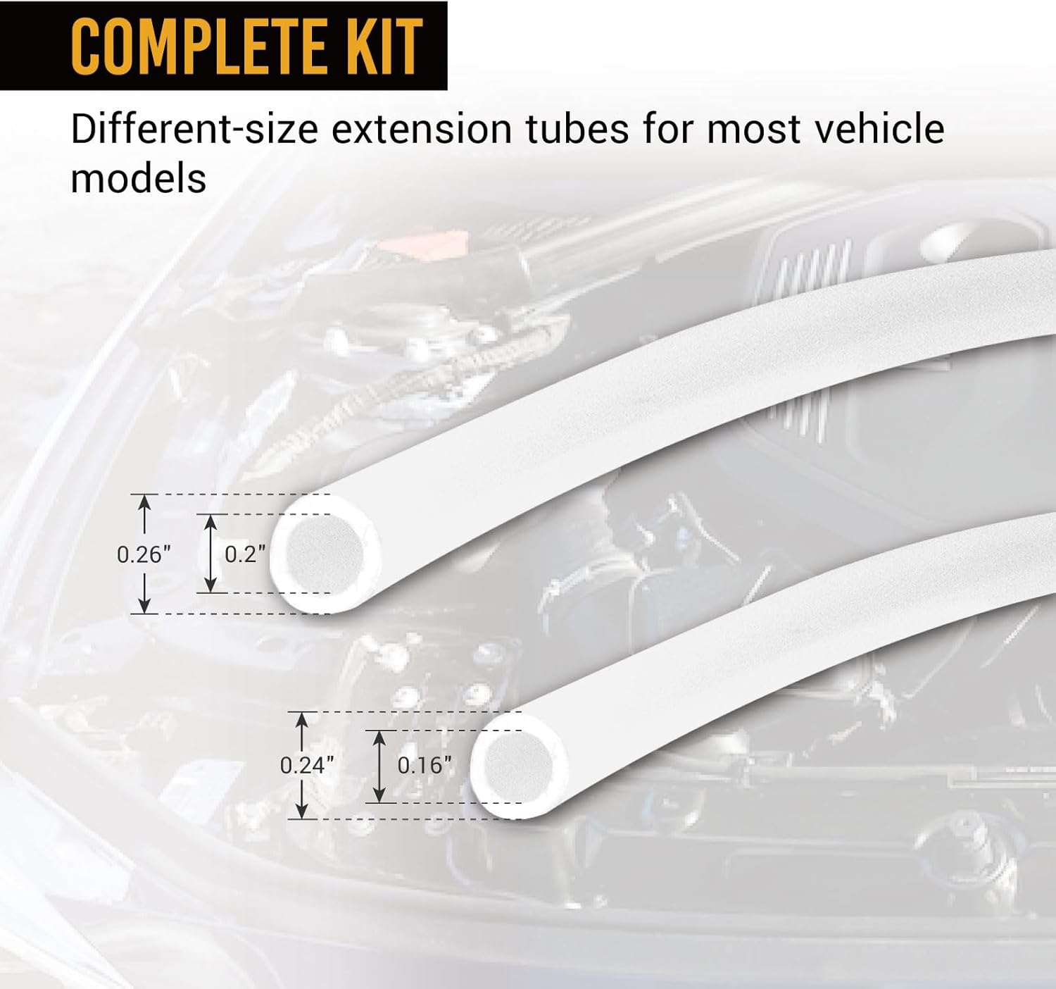 EWK 3 Pcs Oil Extractor Tube Hose Set for 8L Manual Oil Extractor Vacuum Fluid Extractor Change Pump (SKU：EB0317)