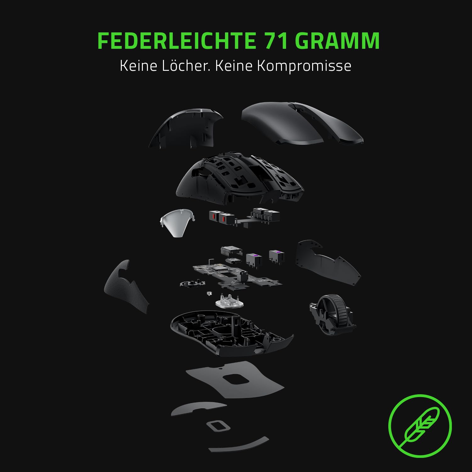 Razer Viper 8K Hz - Beidhändige Gaming Maus mit 8000 Hz HyperPolling-Technologie und nur 71g Gewicht für PC/Mac (Optischer Fokus + Sensor mit 20K DPI, 2nd Gen Optical Mouse Switches) Schwarz