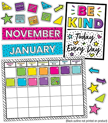 Carson Dellosa Celebrate Learning Calendar Bulletin Board Set, Boho ...
