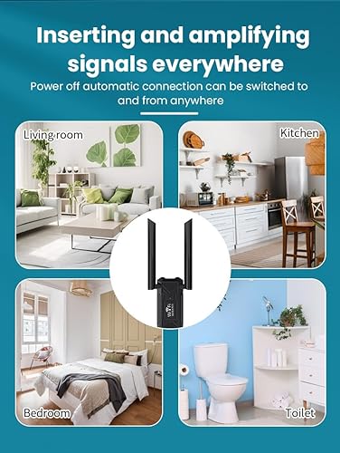 Miniatura 6 de Amplificador de señal USB WiFi, adecuado para repetidores WiFi domésticos, potenciador inalámbrico WiFi de 2.4 GHz, configuración fácil de un clic