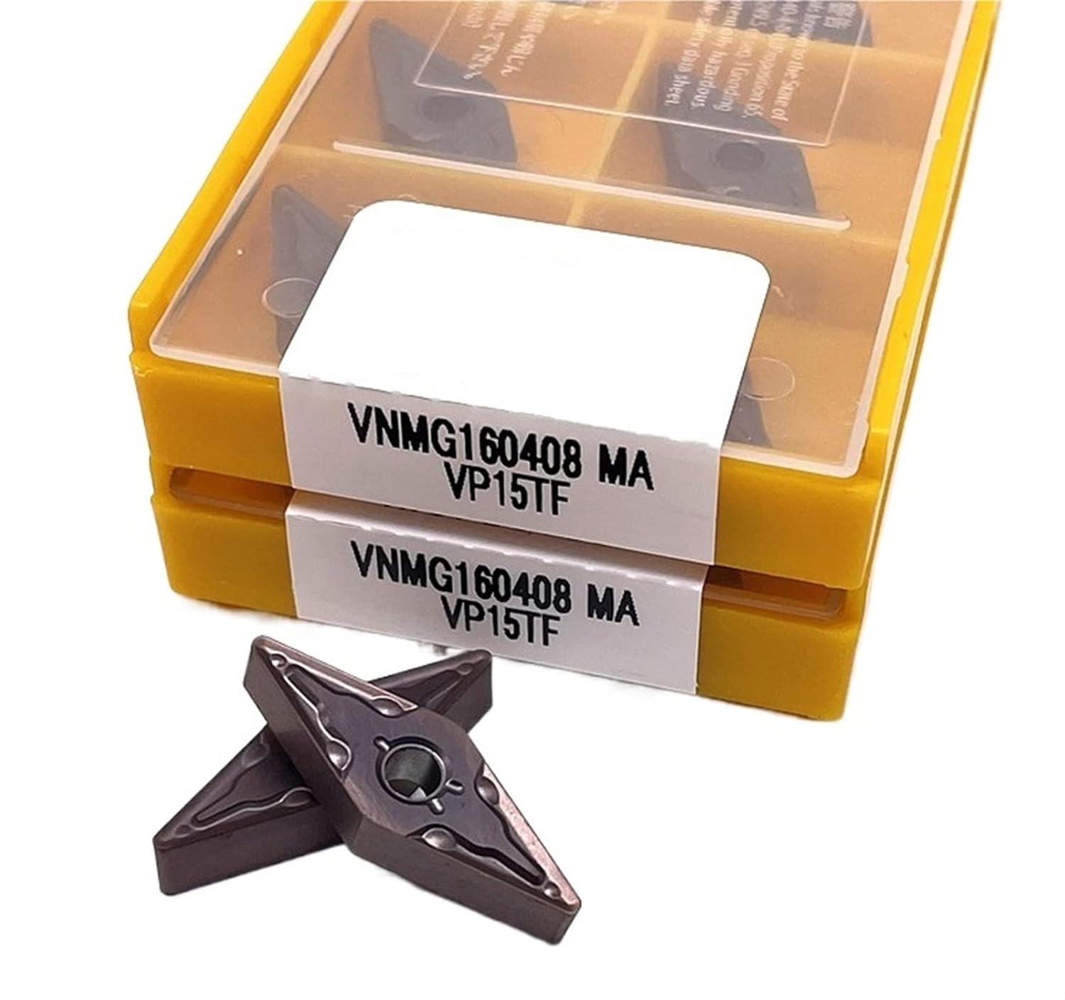 Indexable Lathe Carbide Insert VNMG160404 VNMG160408 MA 15TF 6020 735 External Turning Tool Tungsten Carbide Turning Insert Cutting CNC Tool(VNMG160408 MA 735)