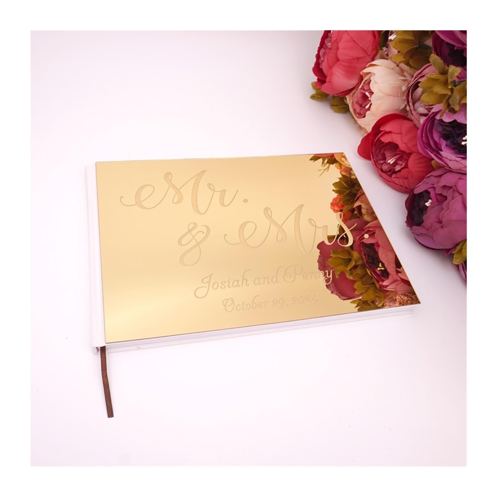 Libro Firmas Boda Libro de Deseos Boda con Cubierta acrílica