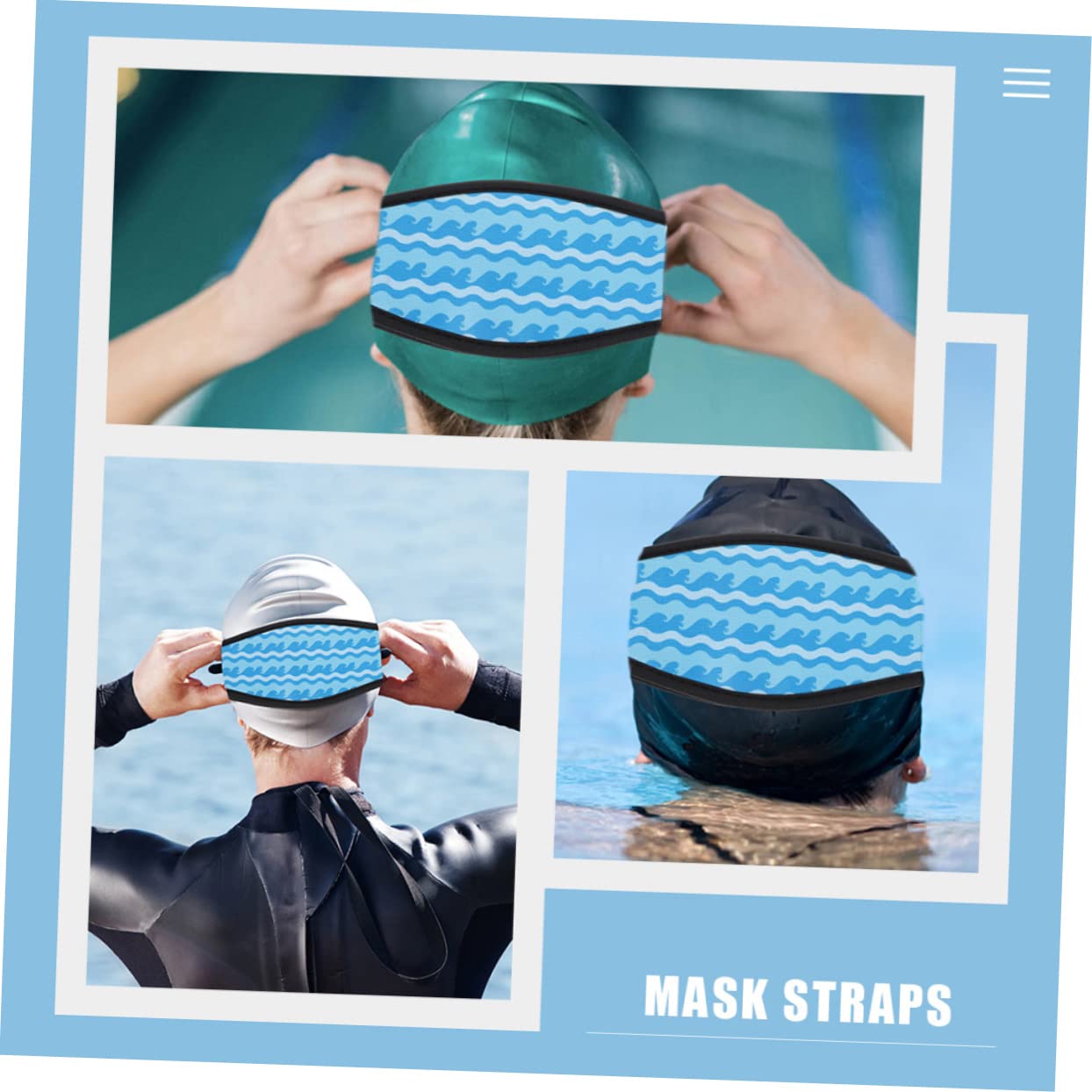 VANZACK Taucher Haarband Tauchmaskenbandabdeckung Haarschutz Für Tauchmaskenband Tauchergurt Stoff Schwimmen Bands Abdeckung Für Tauchermasken Tauchwerkzeug Neopren