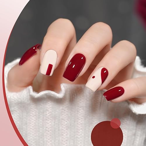 Miniatura 3 de GAOY Esmalte de uñas de gel rojo, 0.6 fl oz, esmalte de gel semipermanente, curado con luz UV para arte de uñas, manicura en casa, Burgundry Red