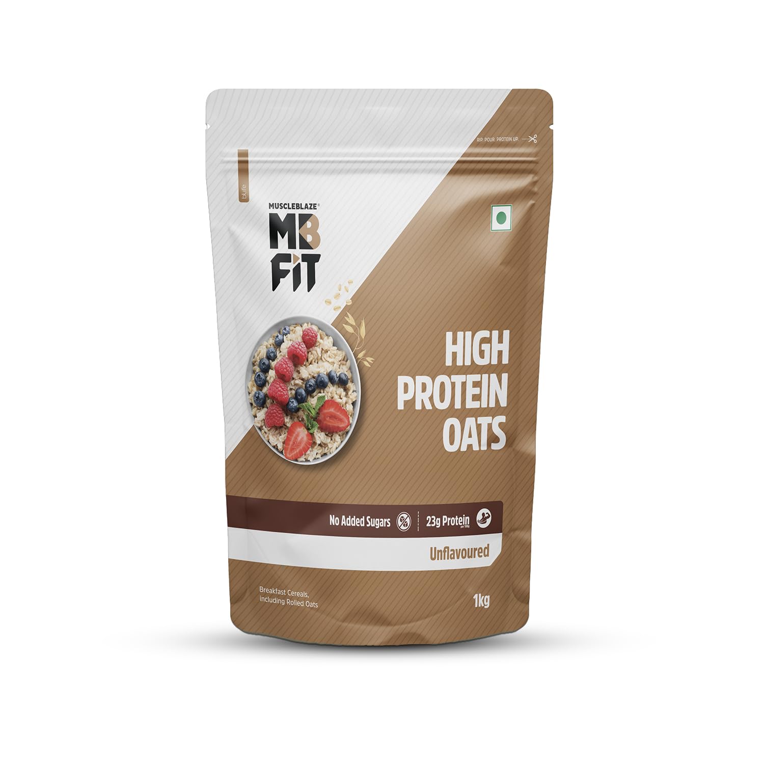 MuscleBlaze Fit High Protein Oats (Unflavoured, 1kg) | 23g Protein | Breakfast Cereals for Weight Management (B0CGDW2SFS) Amazon Price History, Amazon Price Tracker