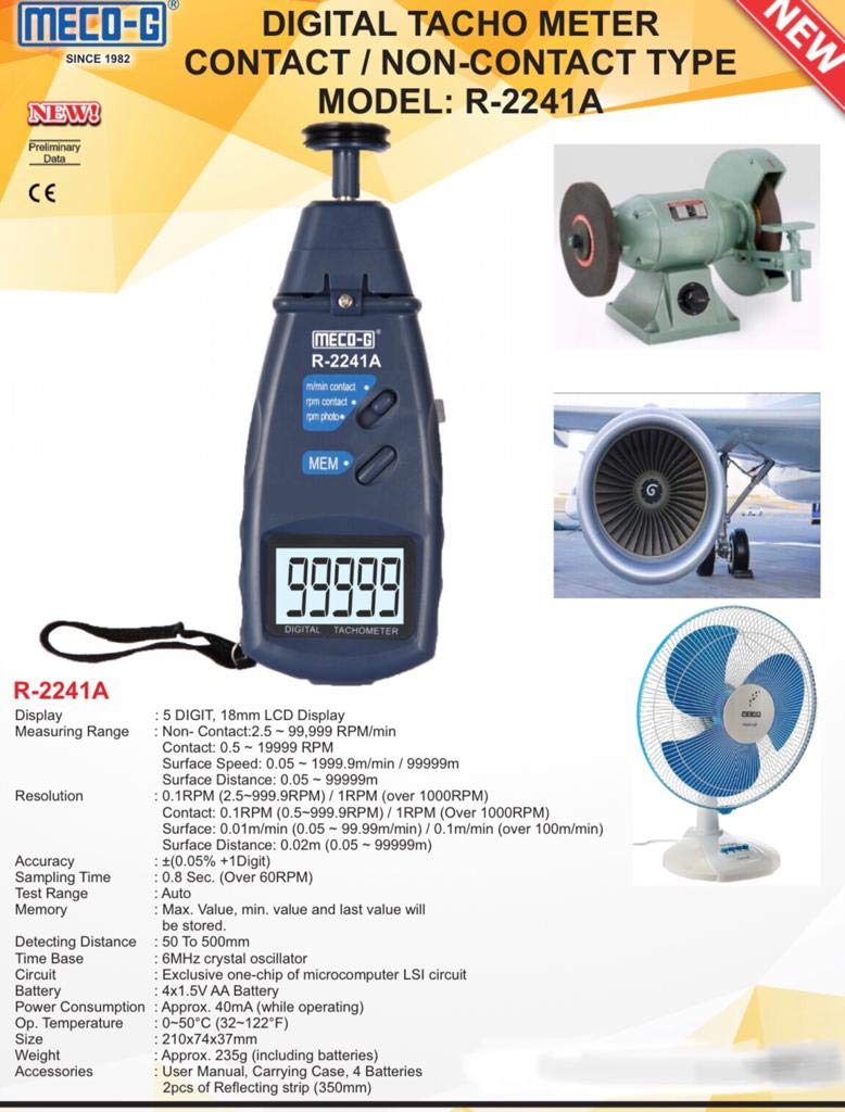 Royal Meco G R2241A Contact/Non-Contact Tachometer-image-44