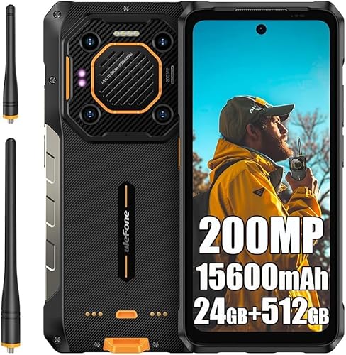 CHANDUELEC Armor 26 Ultra Walkie Talkie,24GB 512GB,200MP,NFC,15600mAh,121dB Thunder Speaker,Android,5G Rugged,Global Version