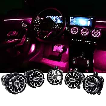 新品 6個7色 フロントLED タービンエアベント アンビエントライトキット Amazon | XTevu LED タービンエアベント 6 個 7 色フロント LED