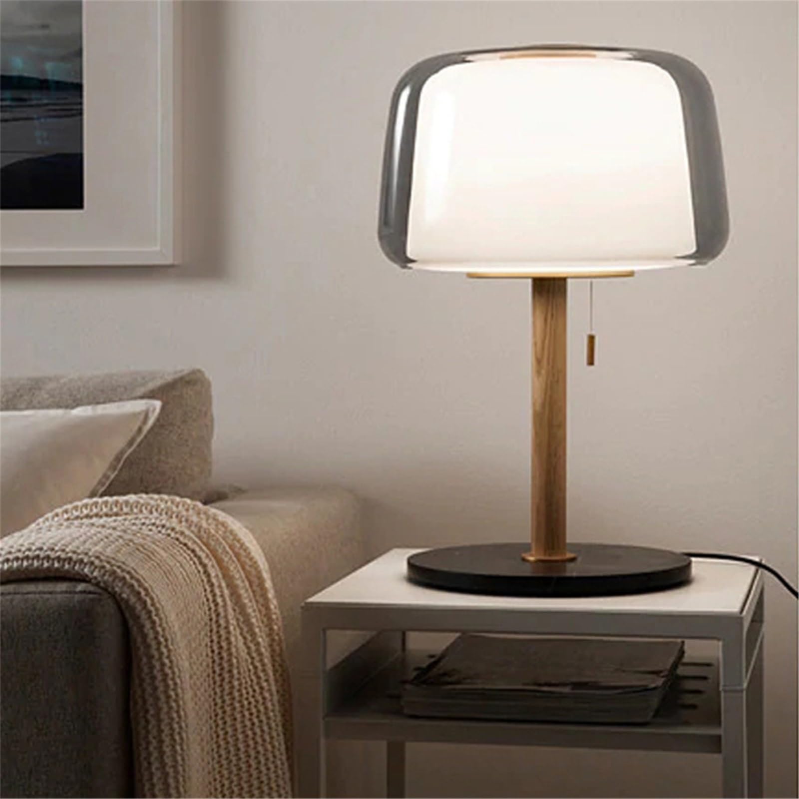 Lampada da comodino Comodino Scrivania Decorazione Camera da letto Studio Soggiorno Casa Lampada tavolo in vetro Lampade per la camera da letto