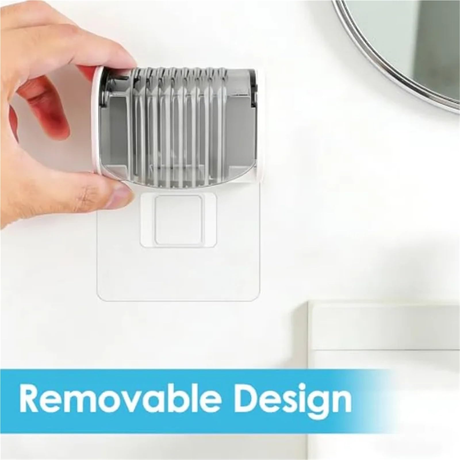Porta Spazzolini Da Parete Portaspazzolino da parete 2 slot | Con coperchio organizer autoadesivo for doccia da bagno(2Pack)