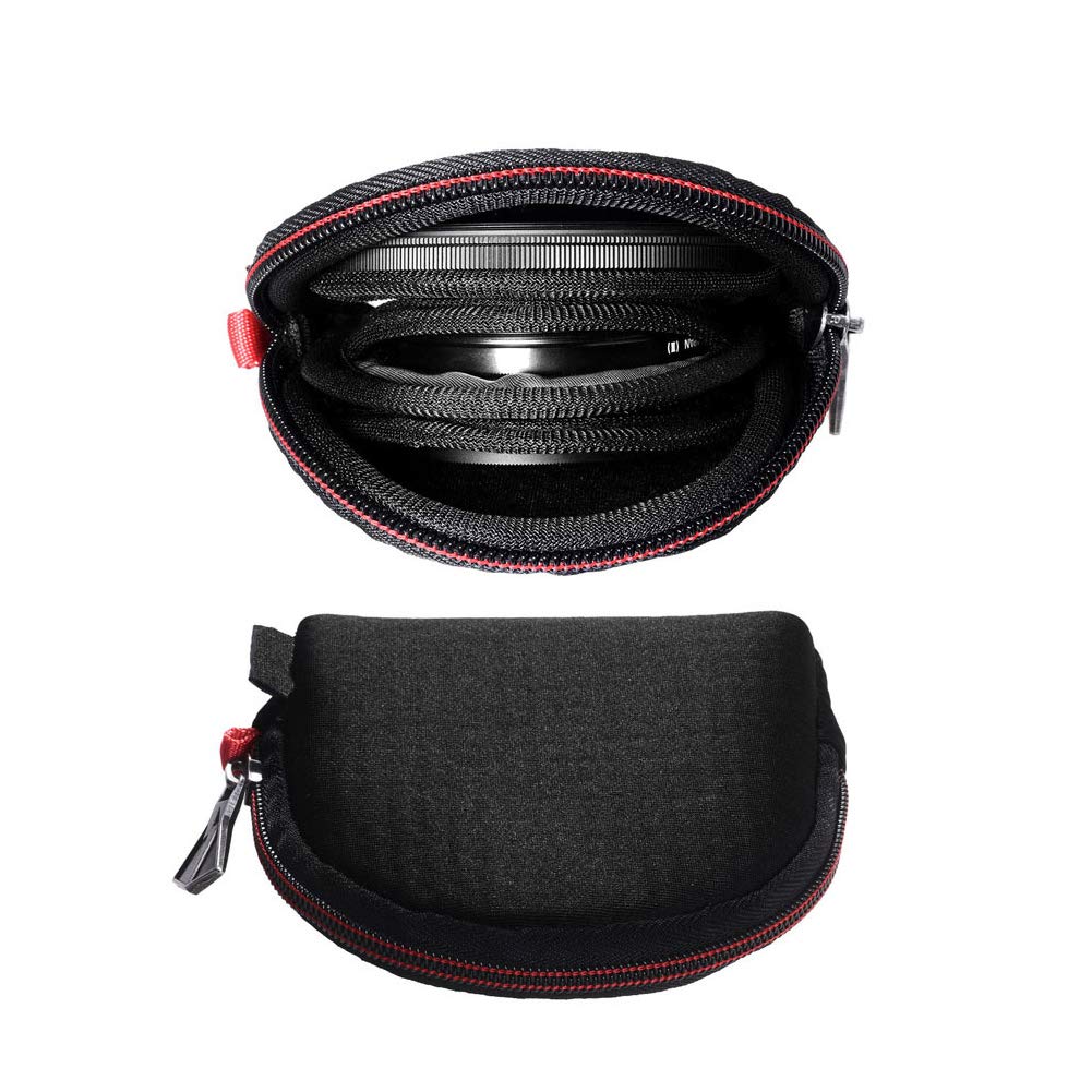 Bolsa de Transporte para Filtros de Cámara, Impermeable y a Prueba de Golpes, para Almacenar Lentes y Filtros Redondos y Cuadrados