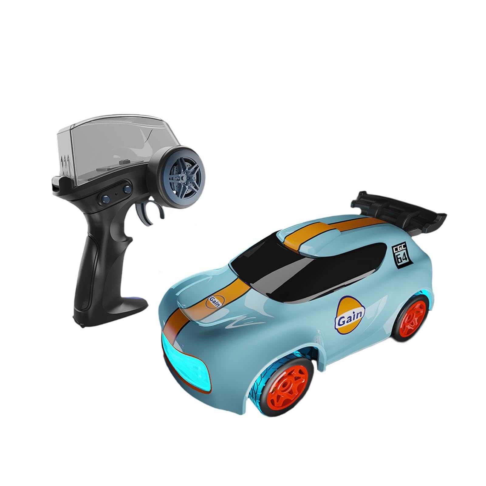 Qianly RC Tyre Car Veicolo da Corsa Radiocomandato 1 64 Motrici Luci LED Regolabili E Funzione Avanzata Realizzato in PP Adatta, Auto da Rally
