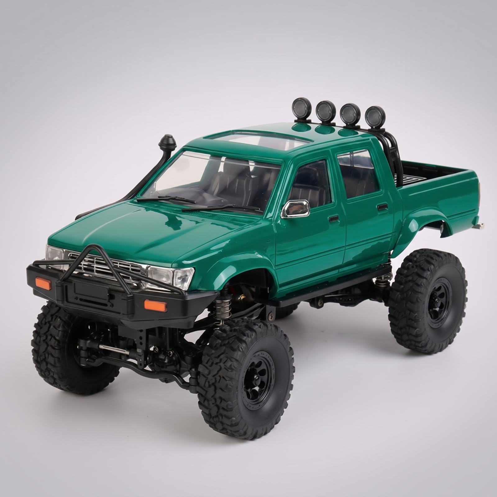 harayaa Veicolo Fuoristrada per Bambini Auto Radiocomandata Pickup Crawler 4x4 Camion Arrampicatore Telaio Cingolato Materiale Plastica Metallo Batteria, Verde