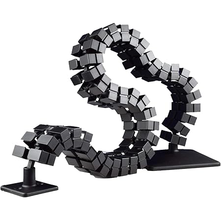 Passacavi Rettangolare Oskar Kuba Slim Line - 1260 Mm, Nero, Per Gestione Cavi Su Scrivanie E Ufficio - Foto 2