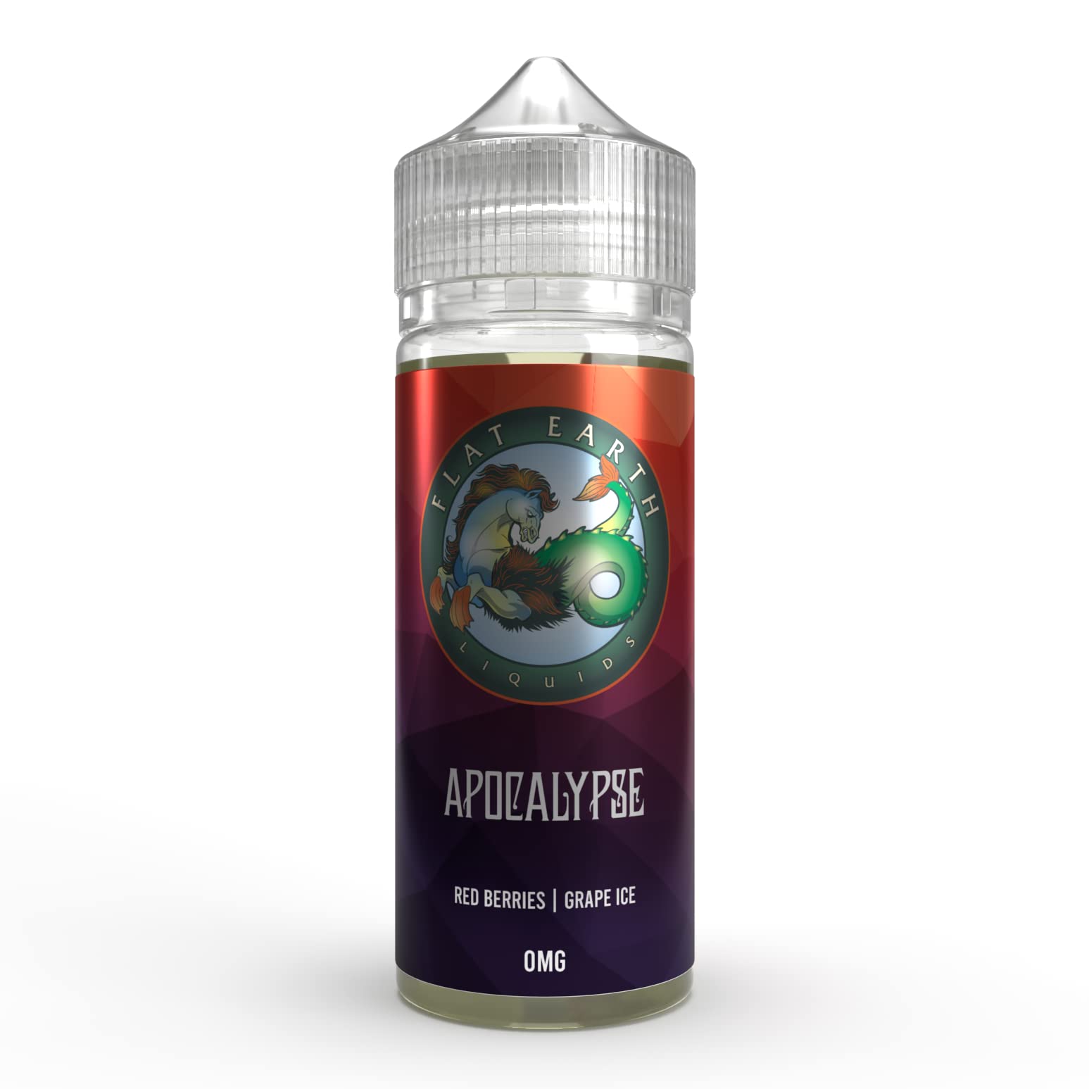 Apocalypse by Flat Earth Liquids - Red Berries, Black Grape, Aniseed, Ice - 100ml E-Liquid Shortfill E Cig Vape Juice 120ml Bottle Zero No Nicotine
